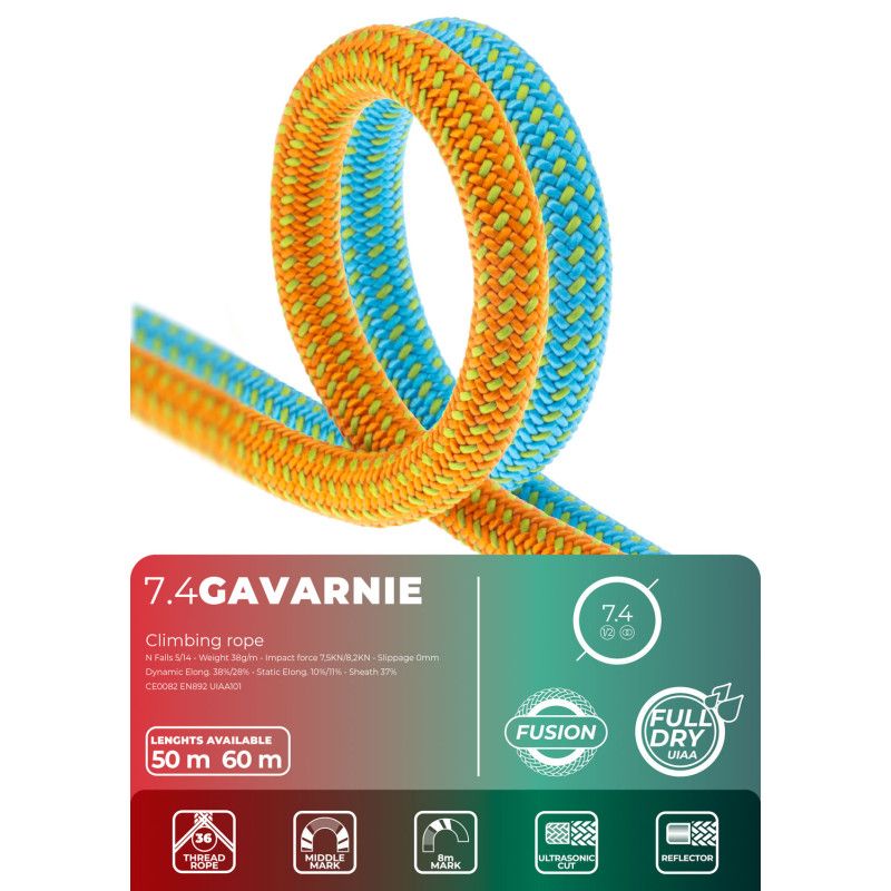 Semicoarda dinamica Fixe Gavarnie 7.4mm de 60 m FIXE - 5