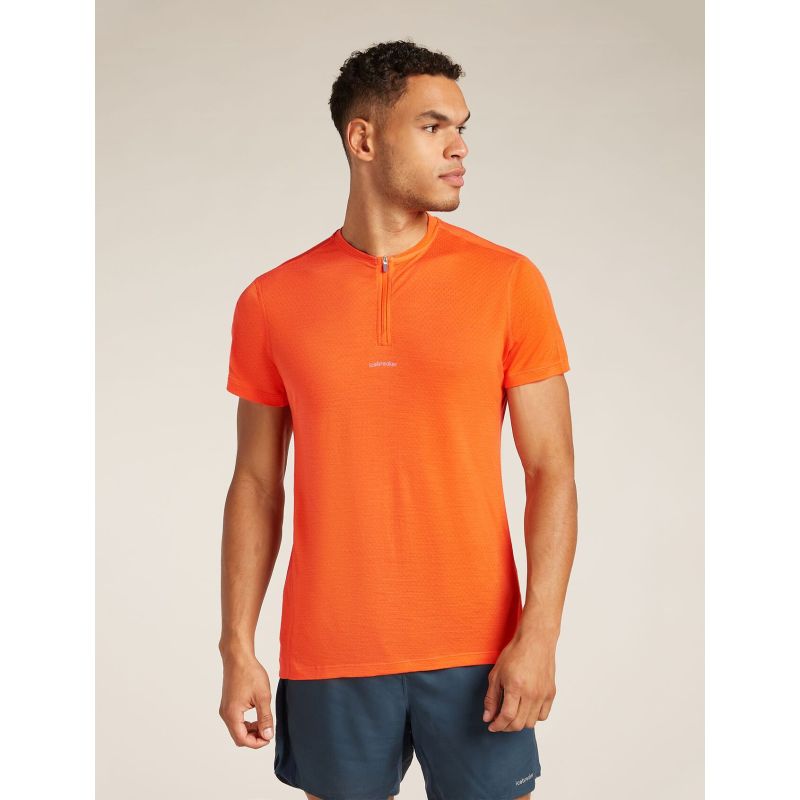 Tricou Icebreaker Merino Blend 125 Cool-Lite™ Speed SS Quarter Zip Icebreaker - 1