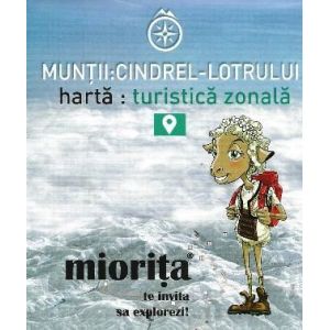 Harta turistica zonala Muntii Cindrel, Lotrului - Miorita Miorita - 1