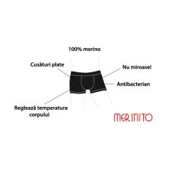 Lenjerie barbati Merinito Boxer Briefs 200g 100% lana merinos Merinito - 4