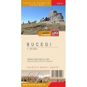 Harta drumetie Colectia "Muntii Nostri" Muntii Bucegi-Leaota Muntii Nostri - 1