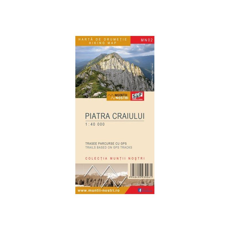 Harta drumetie Colectia "Muntii Nostri" Muntii PIATRA CRAIULUI ediția a 4-a Muntii Nostri - 1