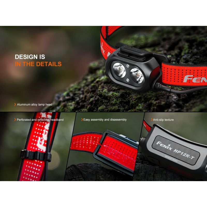 Lanterna frontala Fenix HP12R-T Culoare Negru