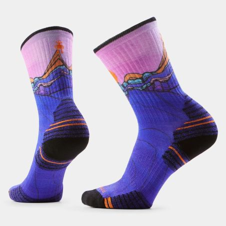Sosete dama Smartwool Hike Mountain Sunrise Print Crew Smartwool - 1