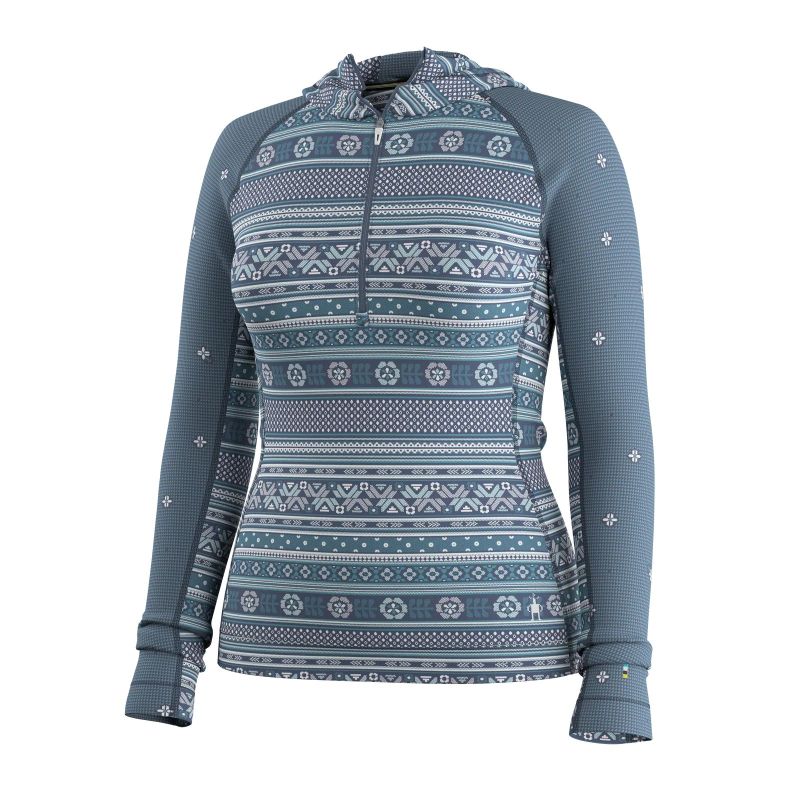 Bluza dama lana Smartwool Classic Thermal BL 1/2 Hood Nightfall Smartwool - 1
