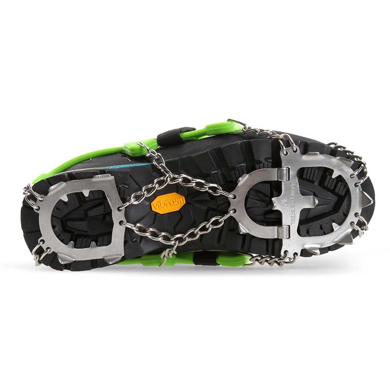 Crampons Antidérapants Pour Chaussures – 10 Pointes En Acier – Taille L (40-45 EU) – Pour Randonnée Hiver, Glace Et Neige